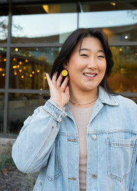 Bow Softball Earrings