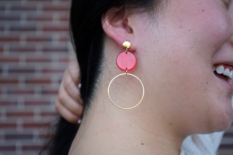 Sadie Earrings - Ruby Red