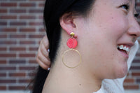 Sadie Earrings - Ruby Red