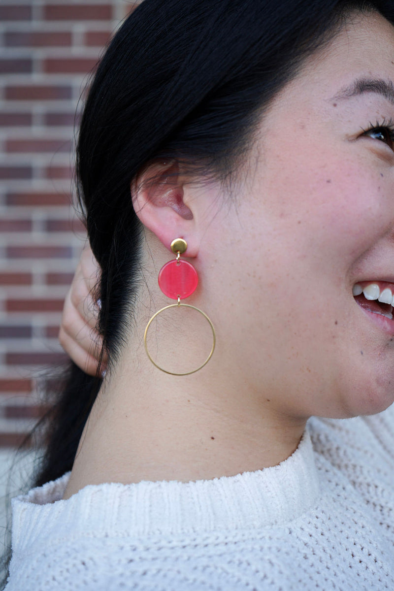Sadie Earrings - Ruby Red