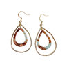 Savannah Earrings - Seafoam & Rust