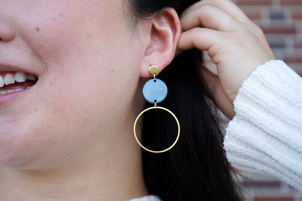 Sadie Earrings - Navy
