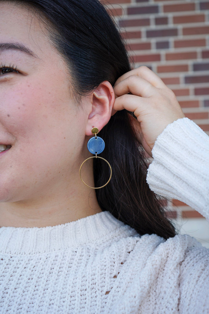 Sadie Earrings - Navy