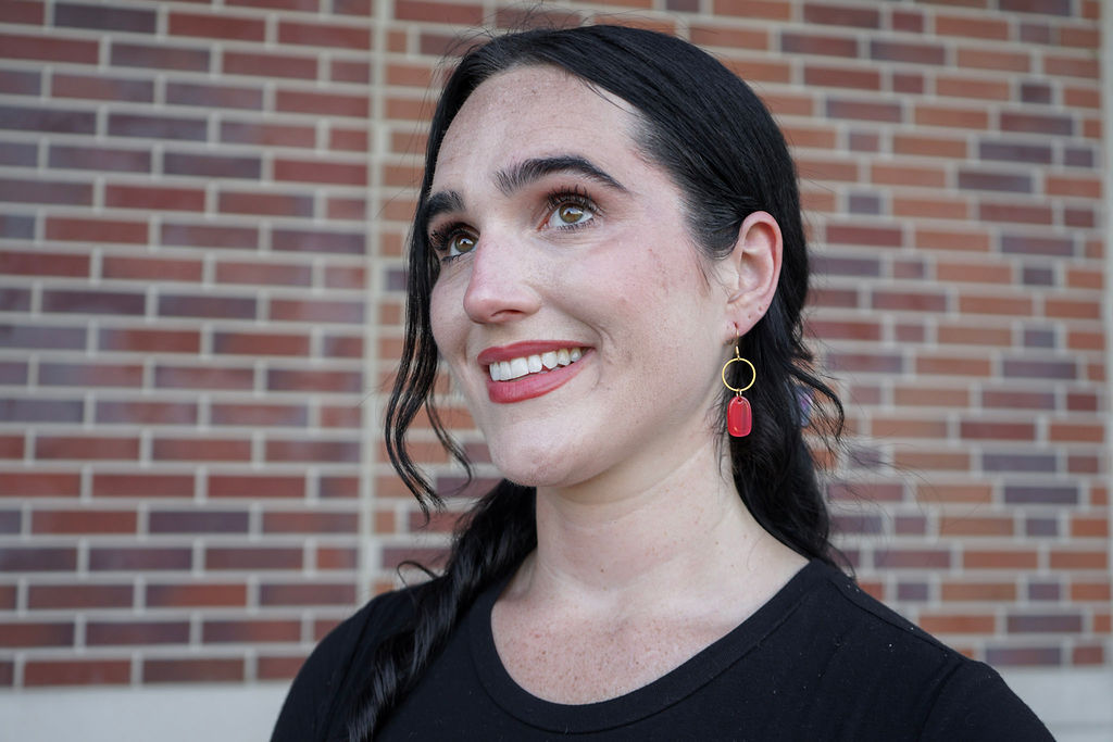 Emma Earrings - Ruby Red