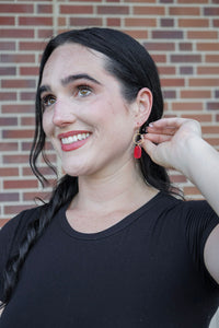 Emma Earrings - Ruby Red