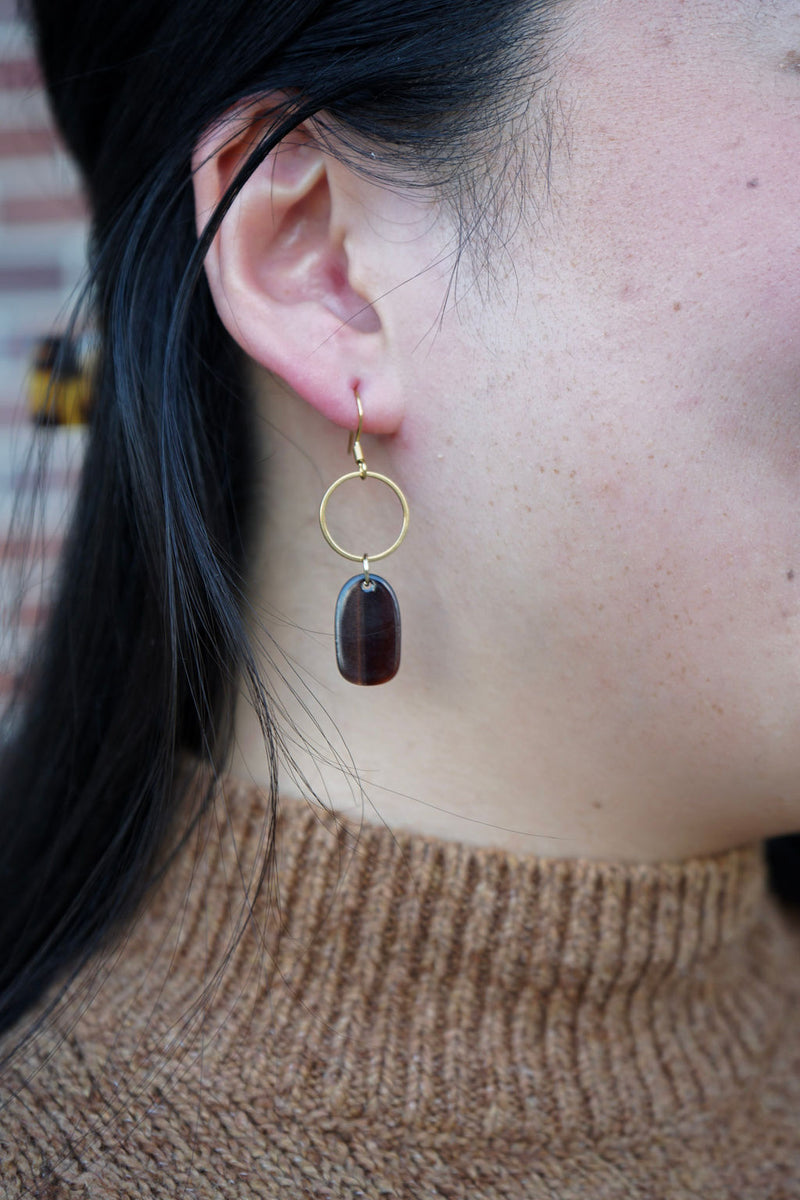 Emma Earrings - Mahogany