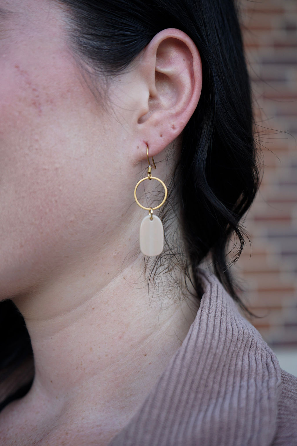 Emma Earrings - Linen