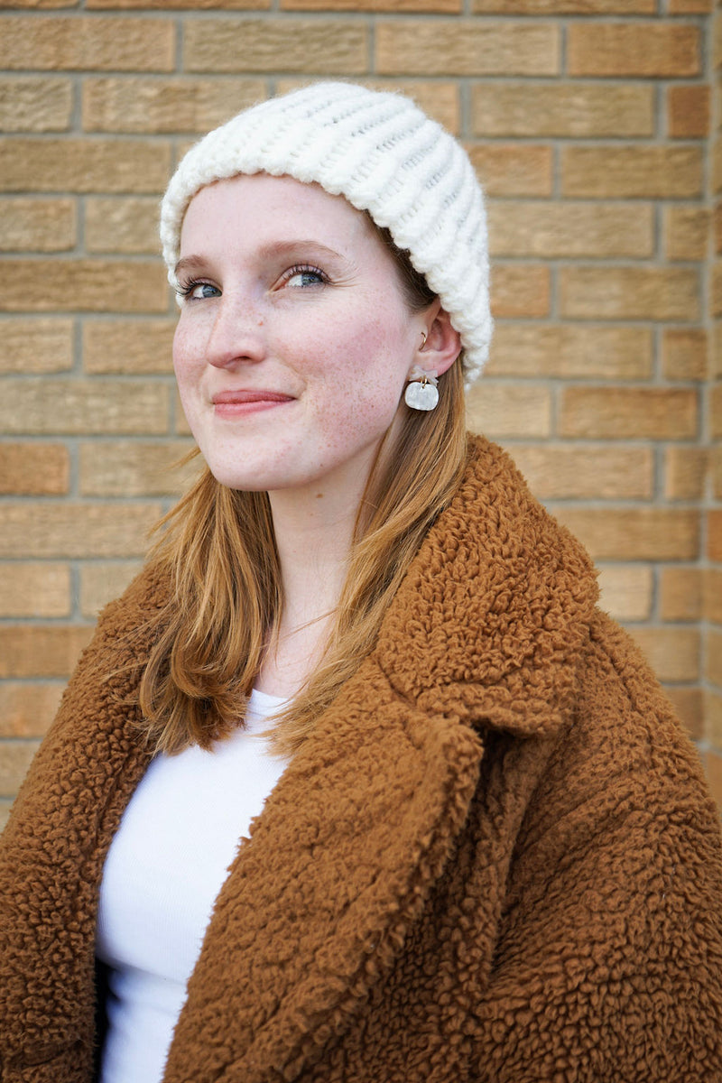 Bow Pumpkin Patch Earrings - Cashmere & Cream