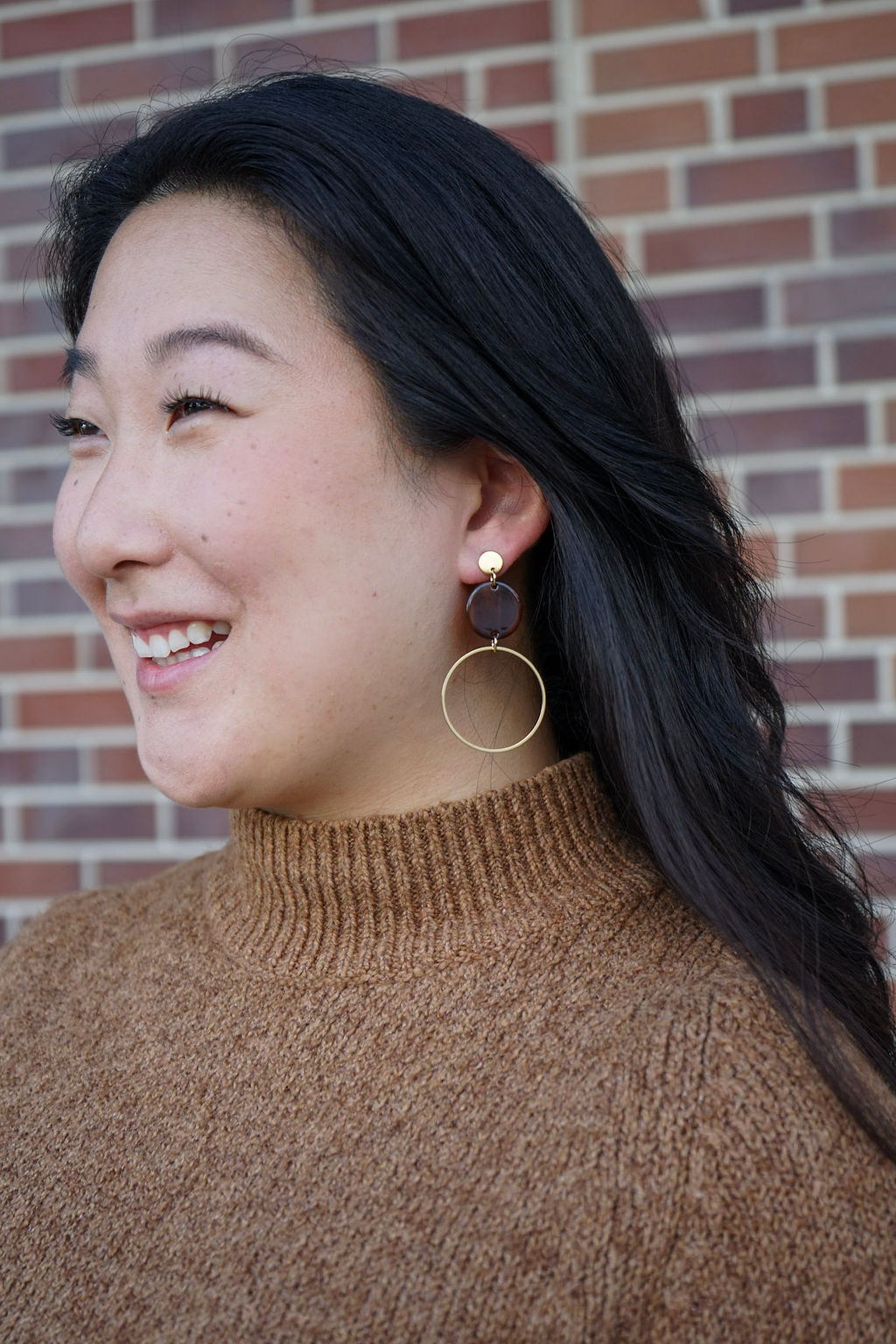 Sadie Earrings - Walnut