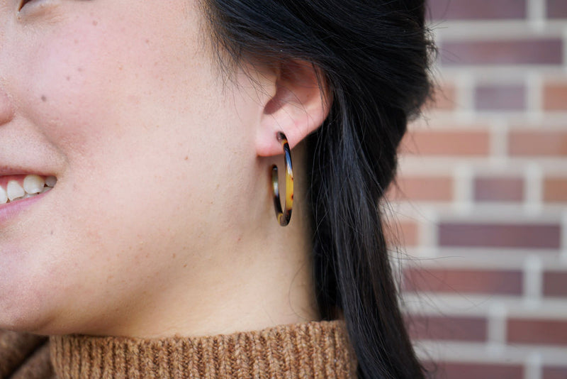 Camy Hoops - Tortoise