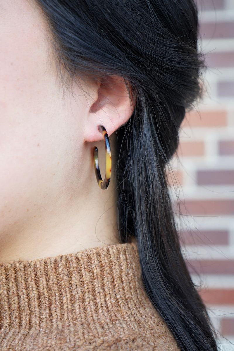 Camy Hoops - Tortoise