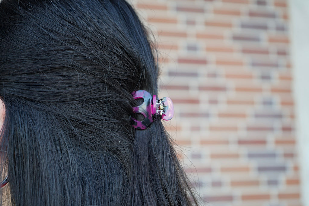 Claire Hair Claw Trio - Blue Tortoise, Snow Tortoise, and Fuchsia Tortoise