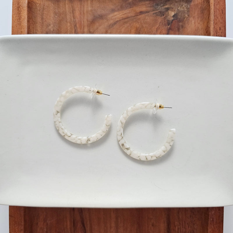 Camy Hoops - Pebble