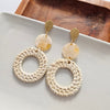 Lana Earrings - Light Rattan