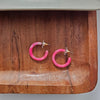 Cam Mini Hoops - Hot Pink