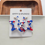 Star Hoops - Red, White & Blue