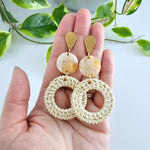 Lana Earrings - Light Rattan