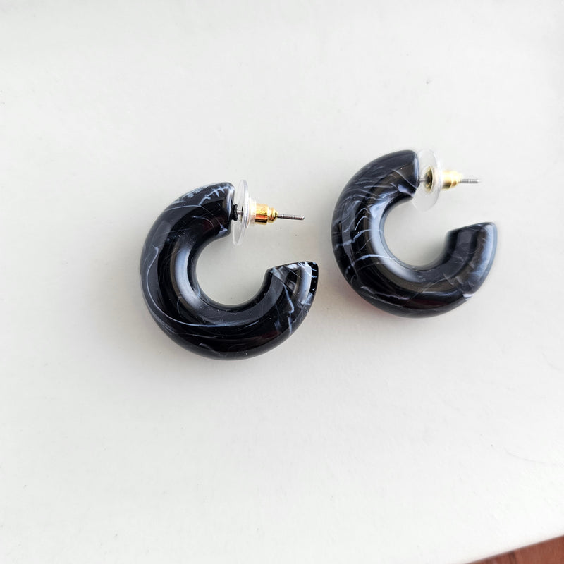 Chloe Hoops - Black