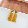 Mia Mini Earrings - Yellow Gold Glitter