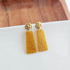 Mia Mini Earrings - Yellow Gold Glitter