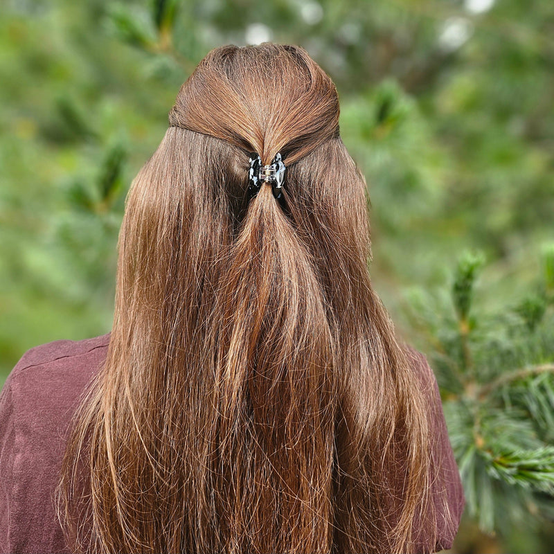 Claire Hair Claw Trio - Ivory & Slate, Multicolor, and Onyx Black