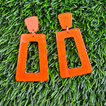 Avery Earrings - Orange Glitter