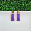 Mia Mini Earrings - Purple Glitter