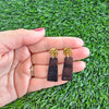 Mia Mini Earrings - Black Glitter