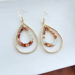 Savannah Earrings - Seafoam & Rust