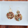 Zoey Earrings - Seafoam & Rust