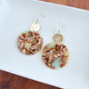 Zoey Earrings - Seafoam & Rust