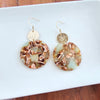 Zoey Earrings - Seafoam & Rust