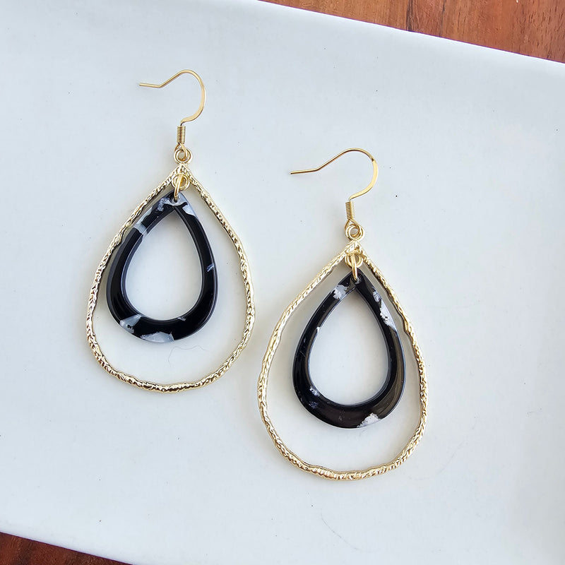 Savannah Earrings - Onyx Black