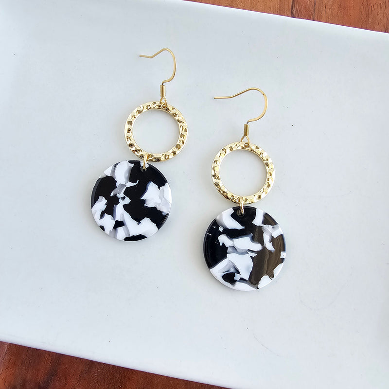 Rylee Earrings - Black & White