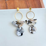 Wren Earrings - Ivory & Slate