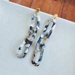 Charlotte Earrings - Ivory & Slate