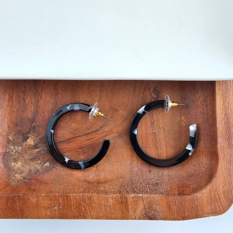 Camy Hoops - Onyx Black