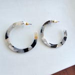 Camy Hoops - Ivory & Slate