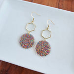 Layla Earrings - Rainbow Glitter