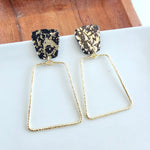 Ariana Earrings - Black Gold Flake