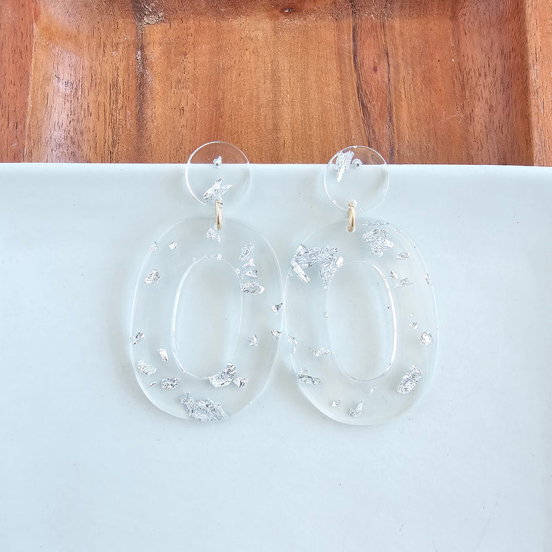 Sloan Earrings - Silver Foil