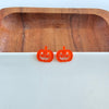 Jack O' Lantern Pumpkin Studs - Orange Glitter