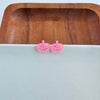 Jack O' Lantern Pumpkin Studs - Pink Glitter