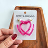 Heart Hoops - Hot Pink