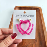 Heart Hoops - Hot Pink