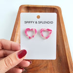 Sweet Heart Studs - Pink Punch