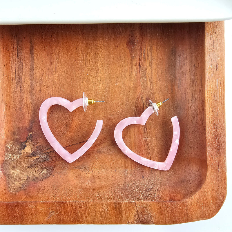 Heart Hoops - Pink