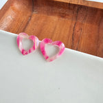 Sweet Heart Studs - Pink Punch