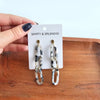 Charlotte Earrings - Ivory & Slate