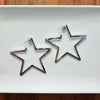 Luxe Star Hoops - Silver